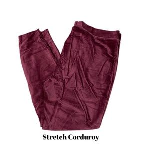 LuLaRoe Skinny fit stretch corduroy leggings Wine